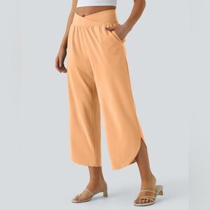 Halara Breezeful High Waisted Crossover‎ Side Pocket Split Resort Pant Size M